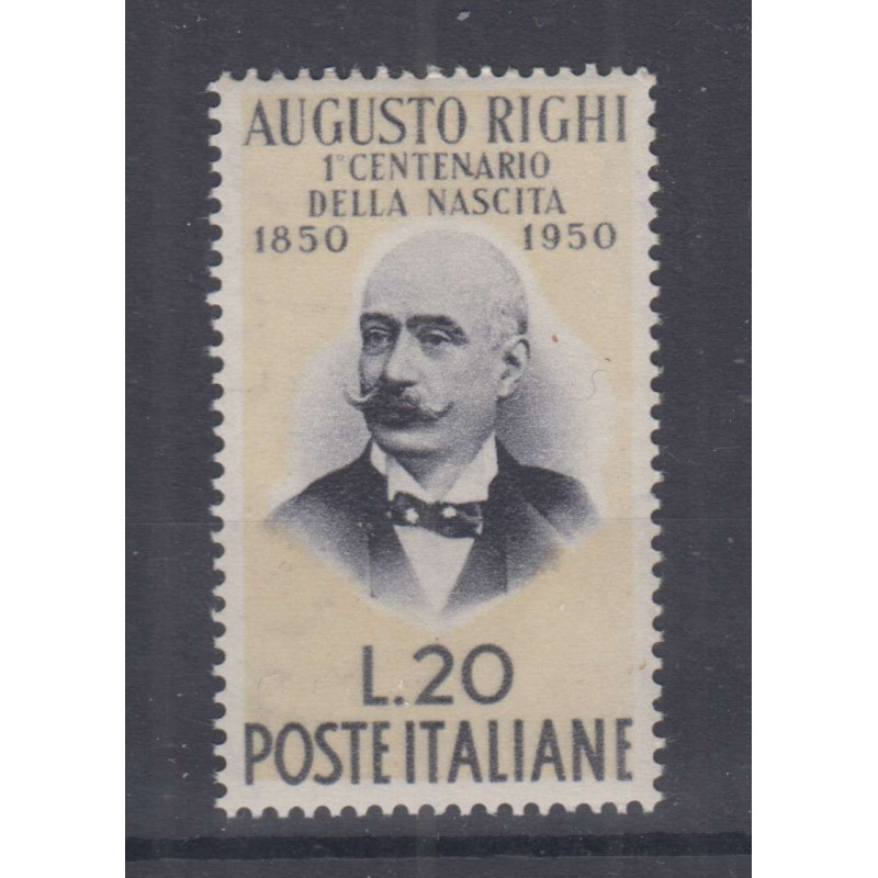 REPUBBLICA 1950 AUGUSTO RIGHI G.I MNH** 1  | Filatelia Meloni