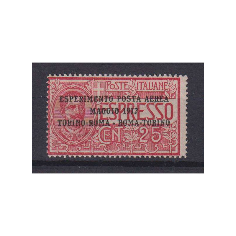 REGNO D'ITALIA 1917 ESPRESSO N.1 ESPERIMENTO POSTA AEREA G.I MNH** ...