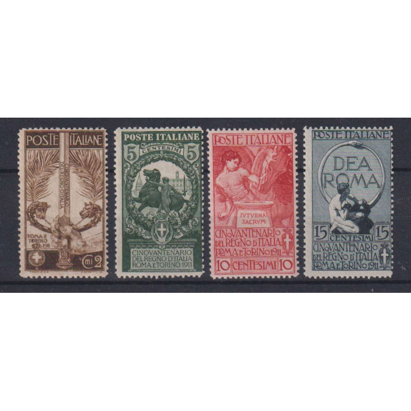 REGNO D'ITALIA 1911 UNITA' D'ITALIA 4 VALORI G.I MNH**  | Filatelia...