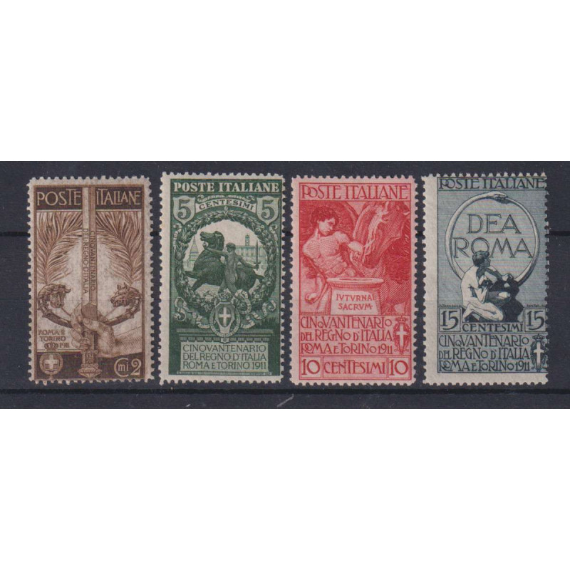 REGNO D'ITALIA 1911 UNITA' D'ITALIA 4 VALORI G.I MNH**  | Filatelia...