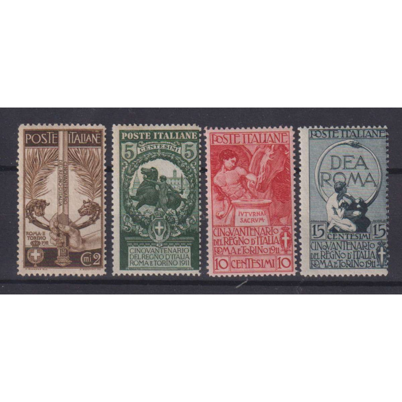 REGNO D'ITALIA 1911 UNITA' D'ITALIA 4 VALORI G.I MNH**  | Filatelia...