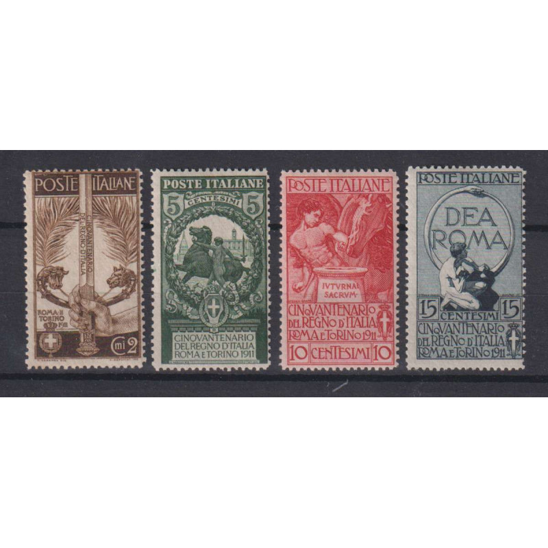 REGNO D'ITALIA 1911 UNITA' D'ITALIA 4 VALORI G.I MNH**  | Filatelia...