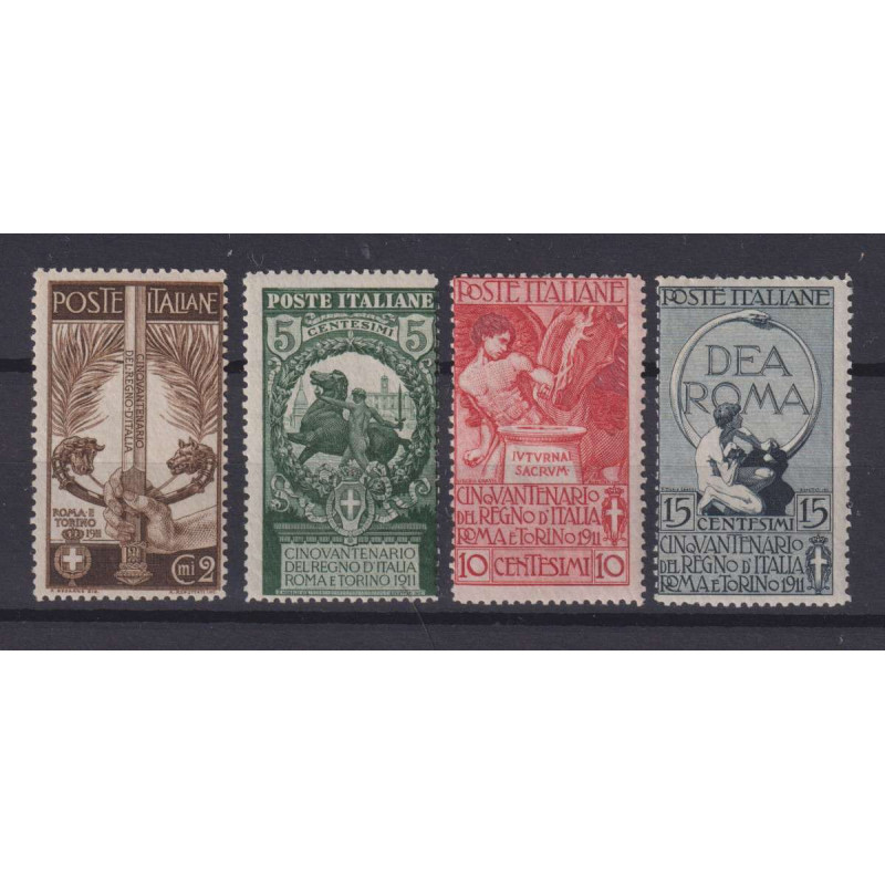 REGNO D'ITALIA 1911 UNITA' D'ITALIA 4 VALORI G.I MNH**  | Filatelia...