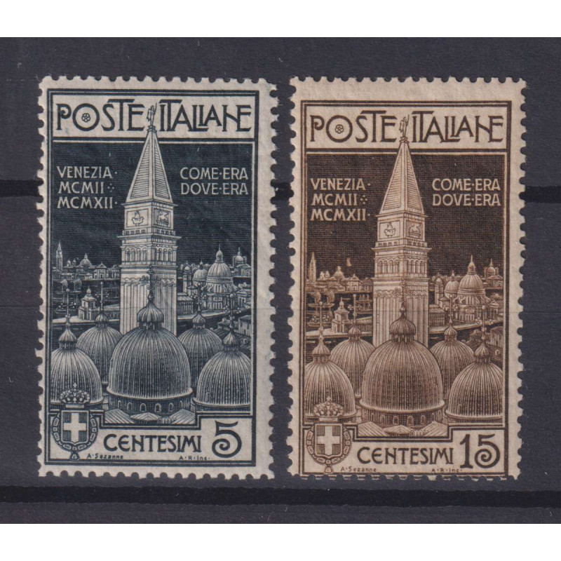 REGNO D'ITALIA 1912 CAMPANILE SAN MARCO 2 VALORI G.I MNH**  | Filat...