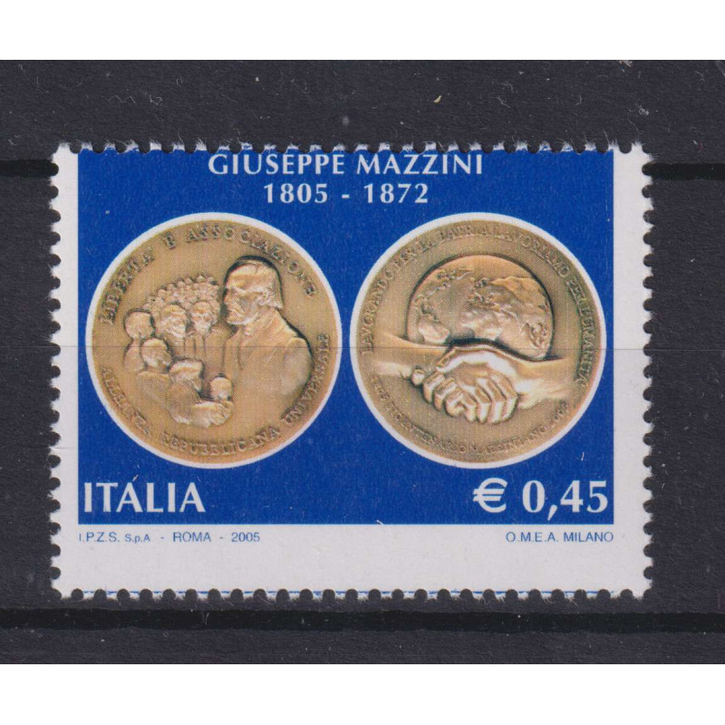 REPUBBLICA 2005 MAZZINI 0,45 € VARIETA' G.I MNH**  | Filatelia Meloni