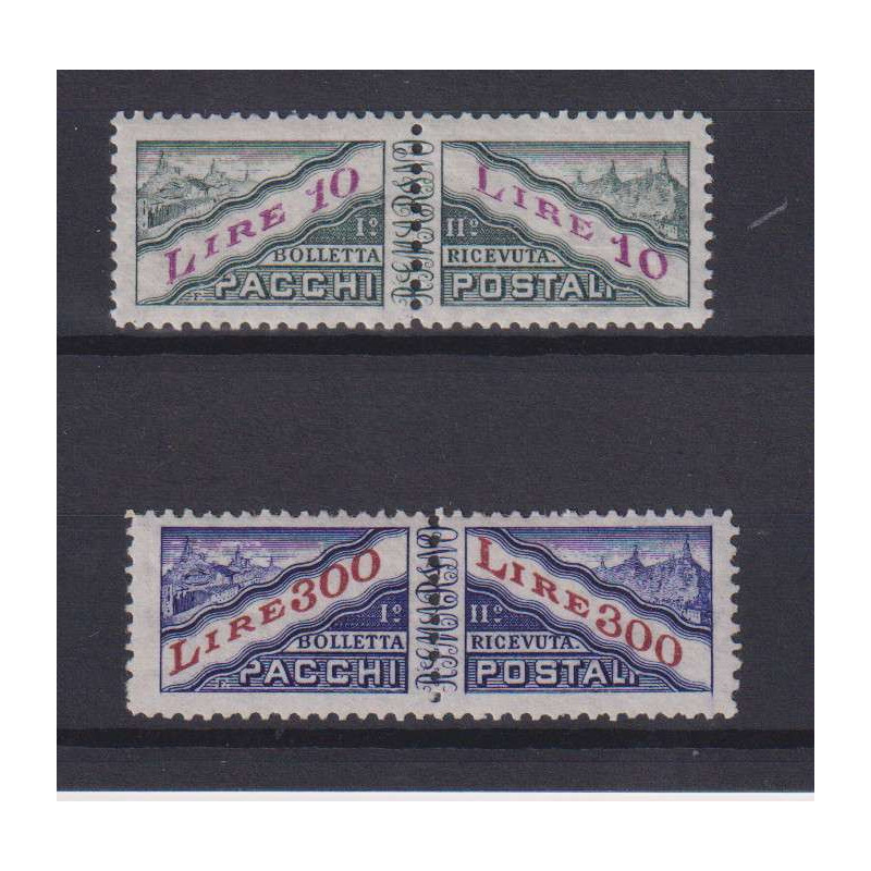 SAN MARINO 1953 PACCHI POSTALI RUOTA 2 VALORI N.35-36 G.I MNH**  | ...