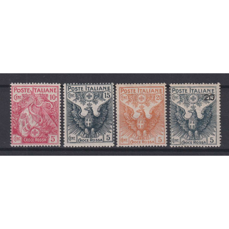 REGNO D'ITALIA 1915-16 PRO CROCE ROSSA 4 VALORI G.I MNH**  | Filate...