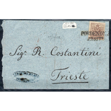 LOMBARDO VENETO 1854 30 CENTESIMI II TIPO N.21 US SU BUSTA  | Filat...