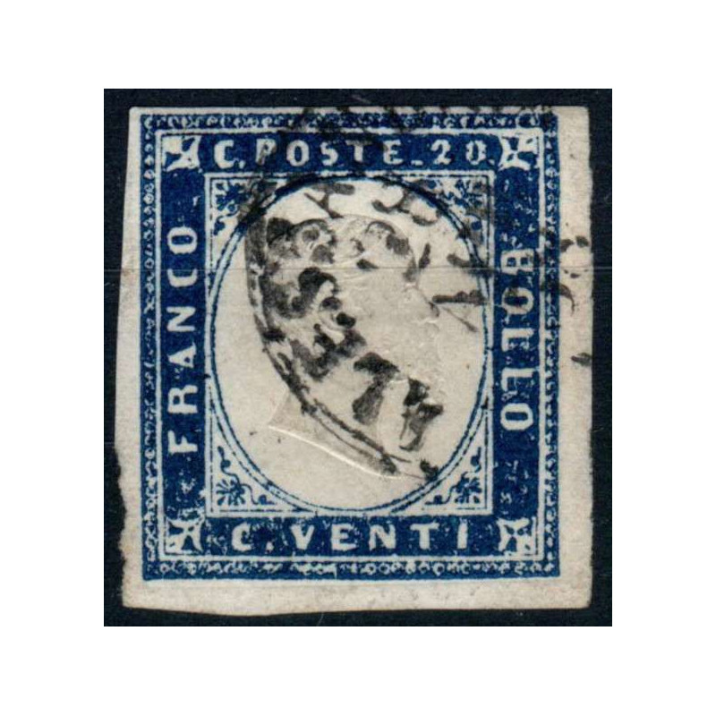 SARDEGNA 1859 20 CENTESIMI N.15B US  | Filatelia Meloni