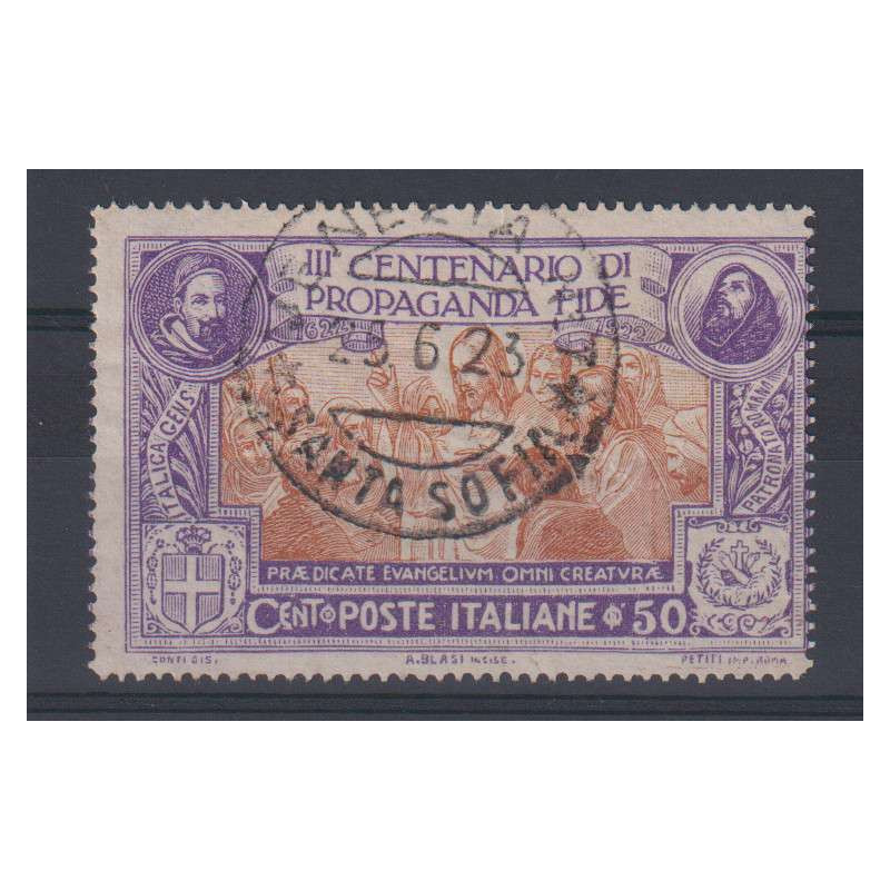 REGNO D' ITALIA 1923 PROPAGANDA FIDE 50 CENTESIMI US  | Filatelia M...