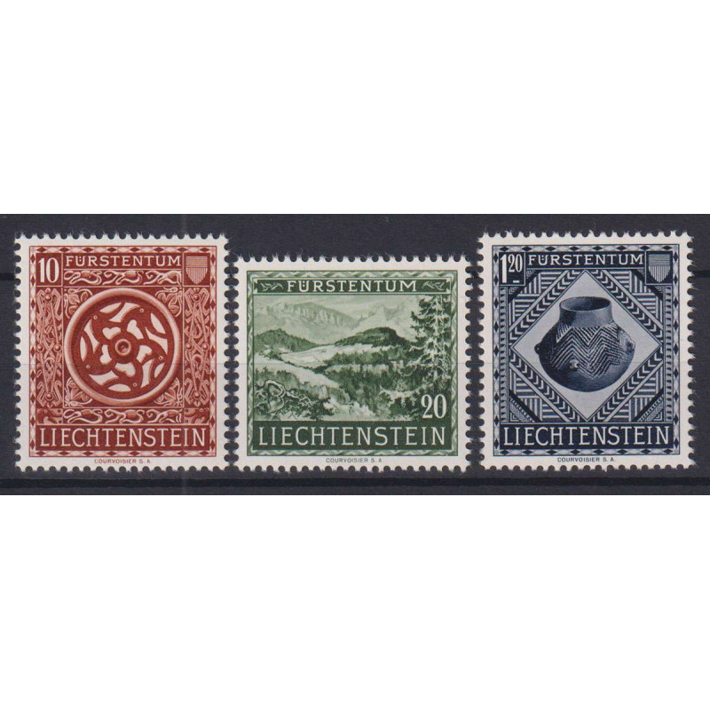 LIECHTENSTEIN 1953 MUSEO NAZIONALE VADUZ 3 VALORI G.I MNH**  | Fila...