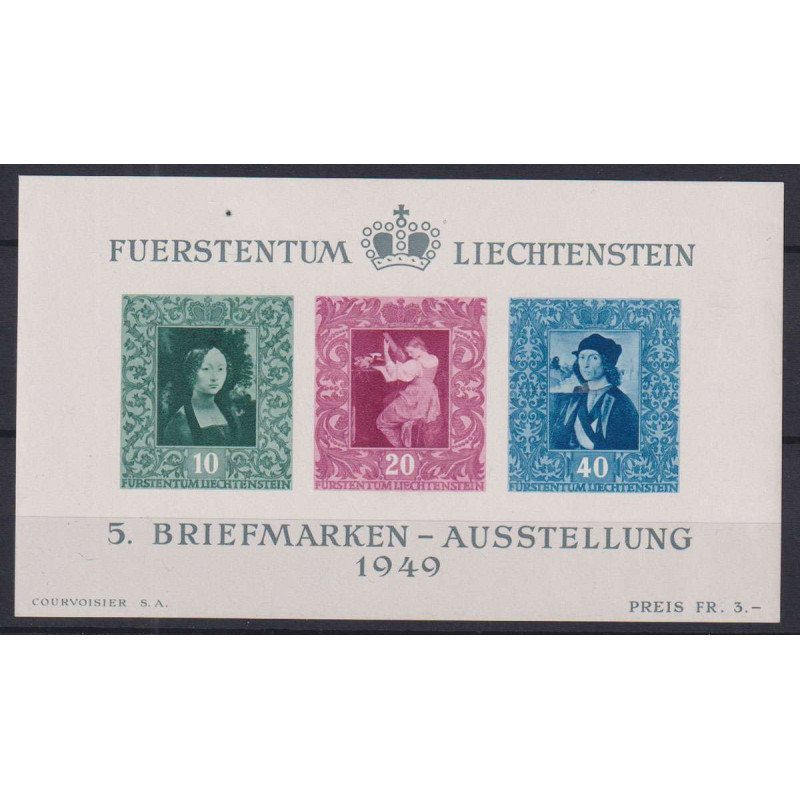 LIECHTENSTEIN 1949 FOGLIETTO VADUZ G.I MNH**  | Filatelia Meloni