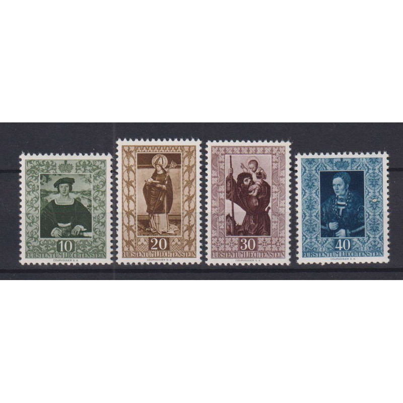 LIECHTENSTEIN 1953 QUADRI GALLERIA DEL PRINCIPATO 4 V. G.I MNH**  |...