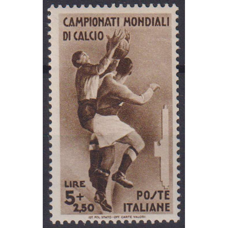 REGNO D'ITALIA 1934 CALCIO 5 LIRE + 2,50 N.361 G.I MNH**  | Filatel...