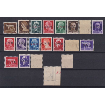 REPUBBLICA SOCIALE 1944 G.N.R SERIE COMPLETA CON VARIETA' 20 V. G.I...