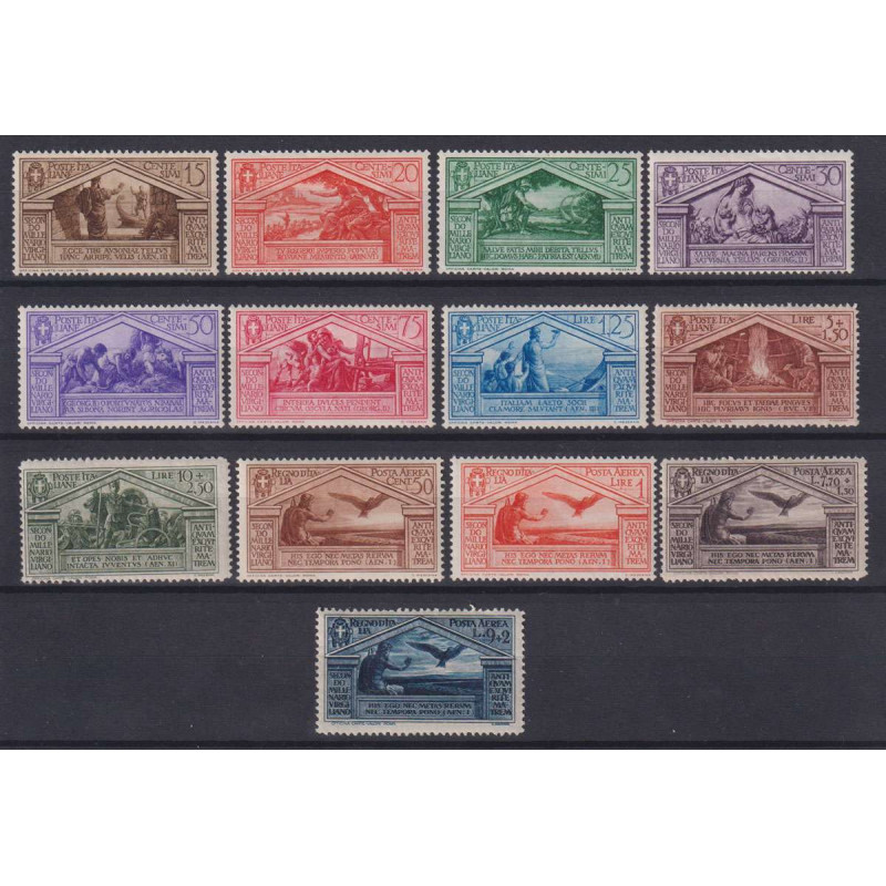 REGNO D'ITALIA 1930 VIRGILIO 13 VALORI G.I MNH**  | Filatelia Meloni