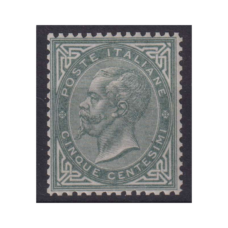 REGNO 1863-65 5 CENTESIMI DE LA RUE LONDRA N.L16 G.I MNH** CENTRATO...