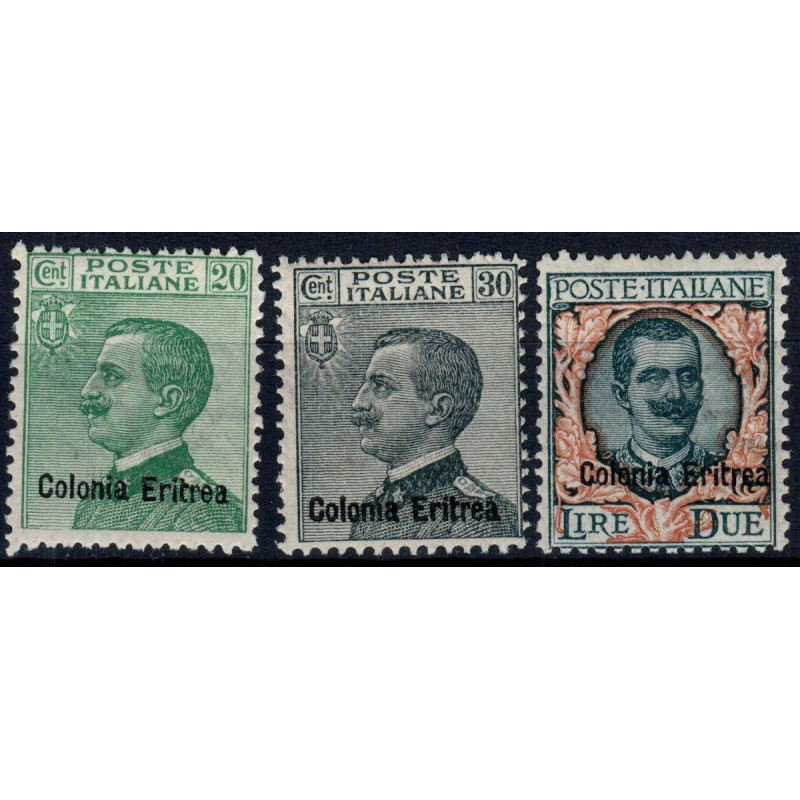 COLONIE ERITREA 1925 SOPRASTAMPATI 3 VALORI G.I. MNH**  | Filatelia...