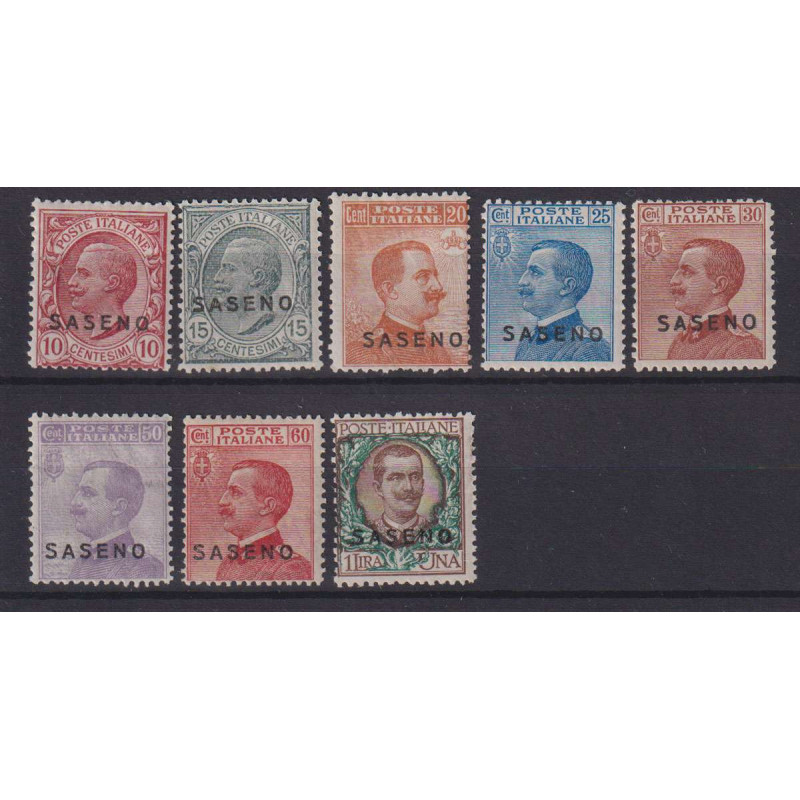 COLONIE SASENO 1923 FRANCOBOLLI D'ITALIA 8 V. G.I MNH**  | Filateli...