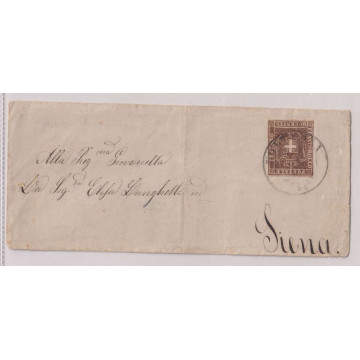 TOSCANA 1860 GOVERNO PROVVISORIO 10 CENTESIMI N.19 US SU BUSTA  | F...