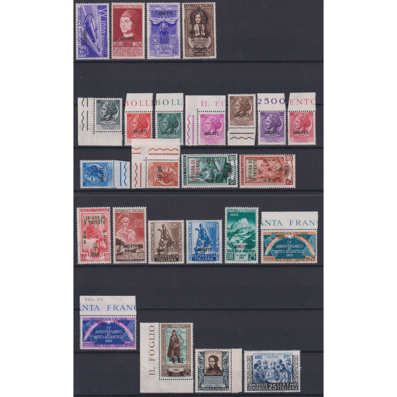 TRIESTE ZONA A 1953 ANNATA COMPLETA 25 VALORI G.I MNH**  | Filateli...