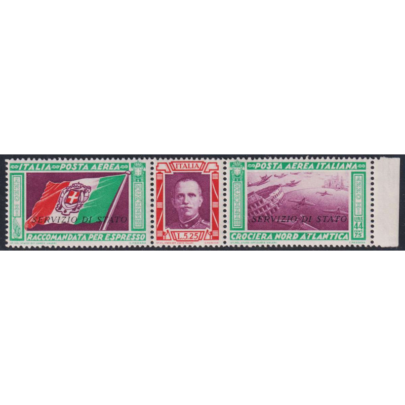 REGNO D'ITALIA 1934 SERVIZIO DI STATO CON FIL. LETTERE G.I MNH** CE...