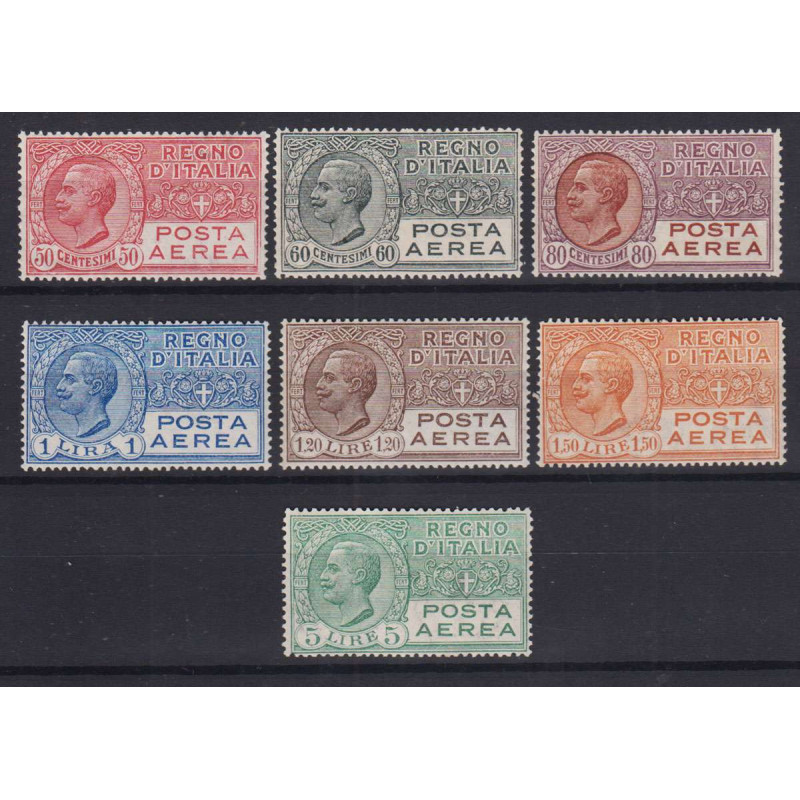 REGNO 1926-28 P/A SERIE COMPLETA 7 V. G.I MNH** CERT. PERFETTAMENTE...