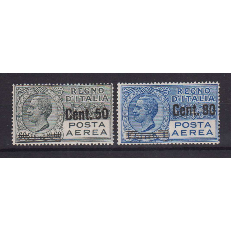 REGNO 1927 P/A SERIE COMPLETA 2 V. G.I MNH** CERT. PERFETTAMENTE CE...