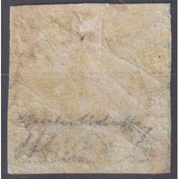 NAPOLI 1860 CROCETTA ½ T AZZURRO N.16b G.O MLH* 2 CERT. BOLAFFI 80%...