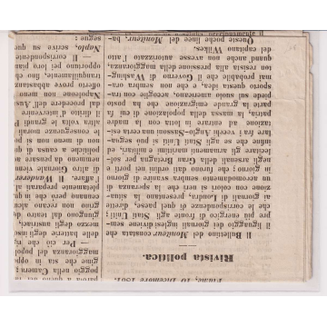 LOMBARDO VENETO 1861 1,05 SOLDI N.10 US SU GIORNALE GAZZETTA DI FIU...