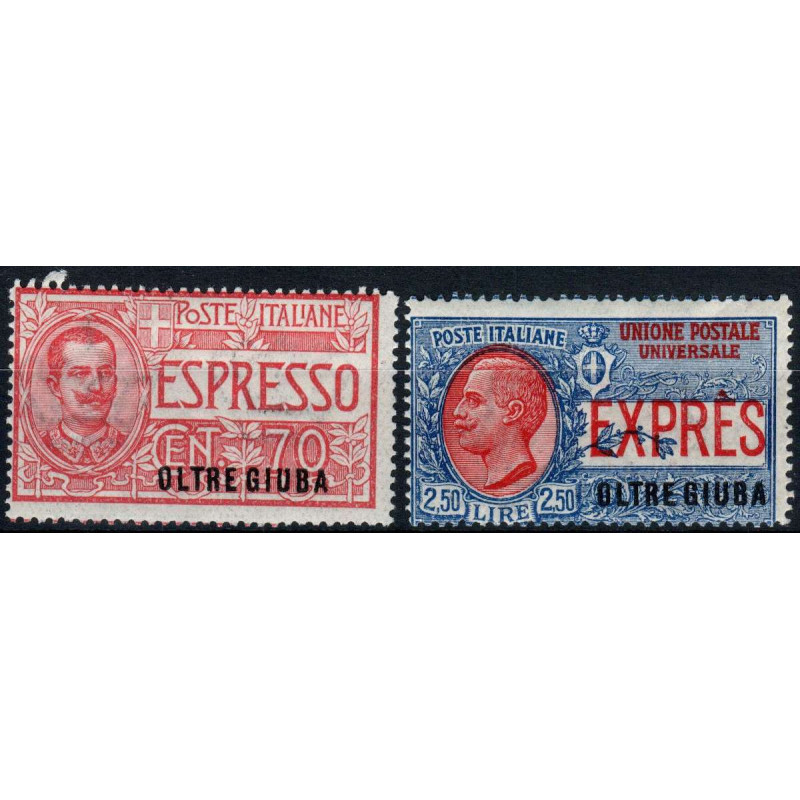 COLONIE 1926 OLTRE GIUBA ESPRESSI 2 VAL. S.8 G.I MNH**  | Filatelia...