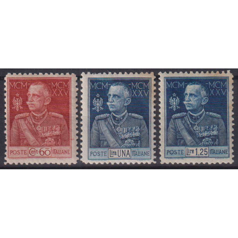 REGNO D'ITALIA 1925-26 GIUBILEO DEL RE 6 V. G.I MNH**  | Filatelia ...