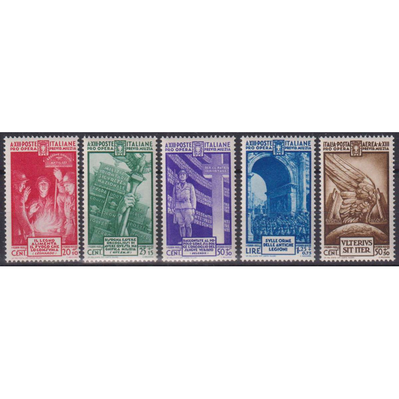 REGNO D'ITALIA 1935 MILIZIA IV 5 V. G.I MNH**  | Filatelia Meloni