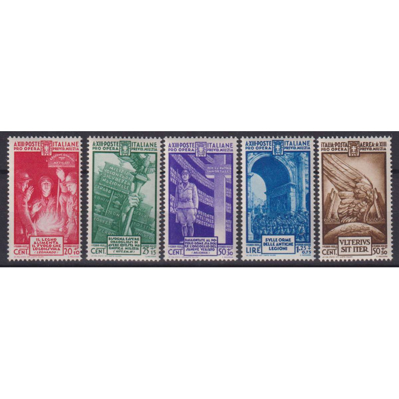 REGNO D'ITALIA 1935 MILIZIA IV 5 V. G.I MNH**  | Filatelia Meloni