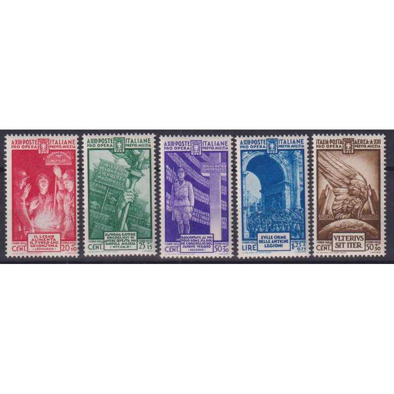 REGNO D'ITALIA 1935 MILIZIA IV 5 V. G.I MNH** BORDO FOGLIO  | Filat...