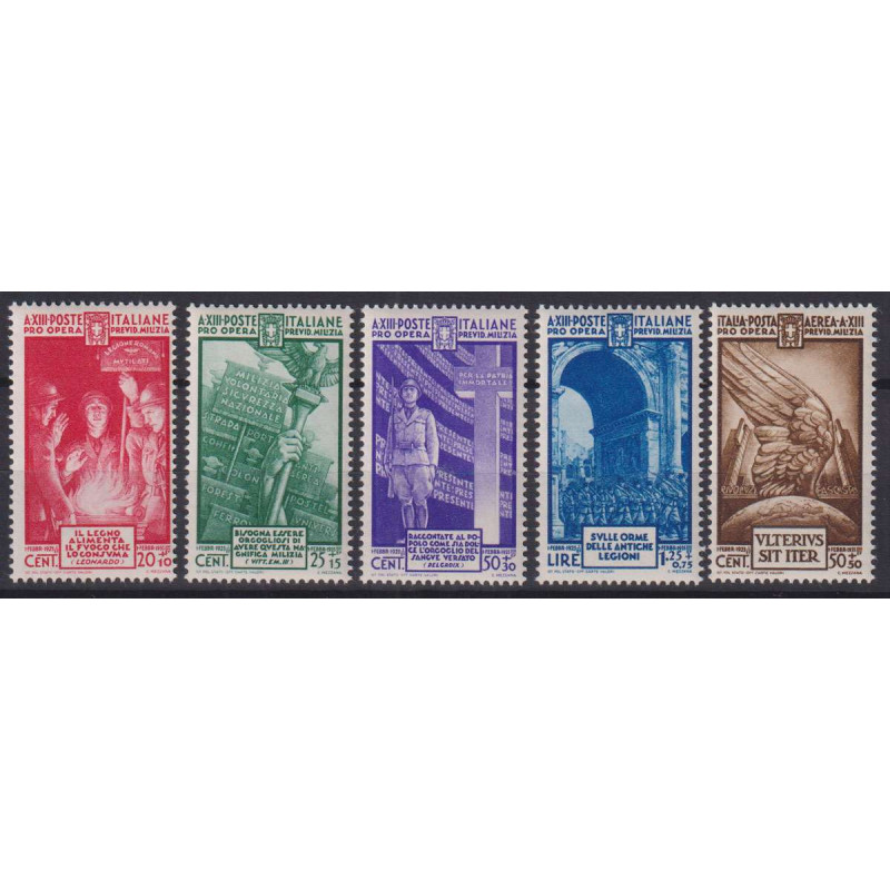 REGNO D'ITALIA 1935 MILIZIA IV 5 V. G.I MNH** BORDO FOGLIO  | Filat...