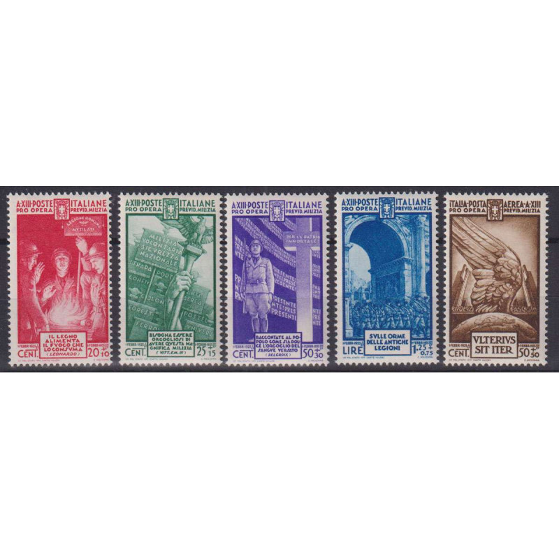 REGNO D'ITALIA 1935 MILIZIA IV 5 V. G.I MNH** BORDO FOGLIO  | Filat...