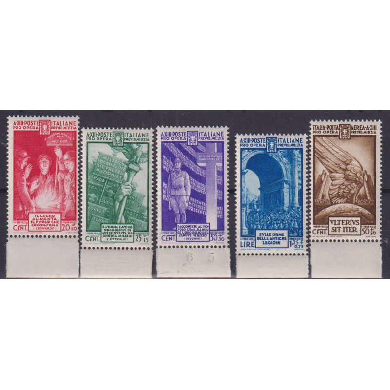 REGNO D'ITALIA 1935 MILIZIA IV 5 V. G.I MNH** BORDO FOGLIO  | Filat...