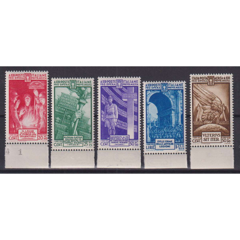 REGNO D'ITALIA 1935 MILIZIA IV 5 V. G.I MNH** BORDO FOGLIO  | Filat...