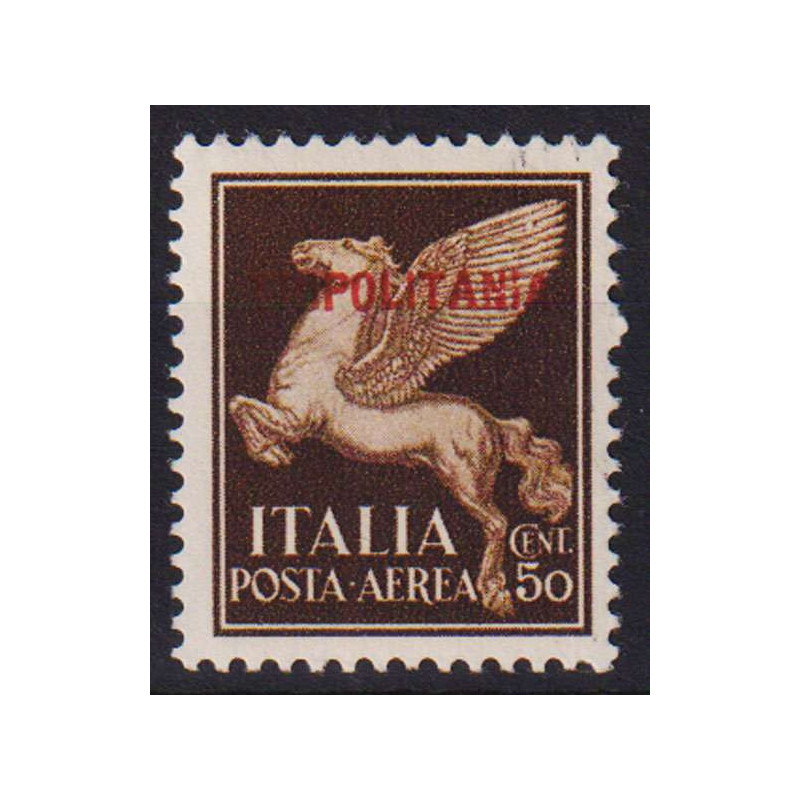 TRIPOLITANIA 1930 POSTA AEREA 50 C. NON EMESSO VARIETA' N.8a G.I MN...