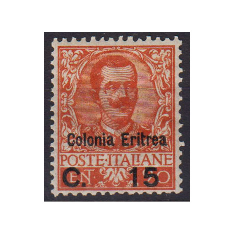 ERITREA 1905 FLOREALE SOPRASTAMPATA 15 C. SU 20 C. N.35 G.I MNH** C...