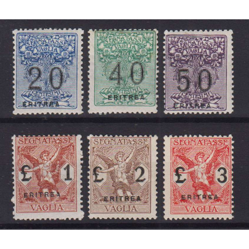 ERITREA 1924 SEGNATASSE PER VAGLIA 6 VALORI G.I MNH**  | Filatelia ...