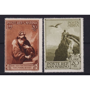 SAN MARINO 1944 PRO CASE POPOLARI 2 VALORI G.I MNH**  | Filatelia M...