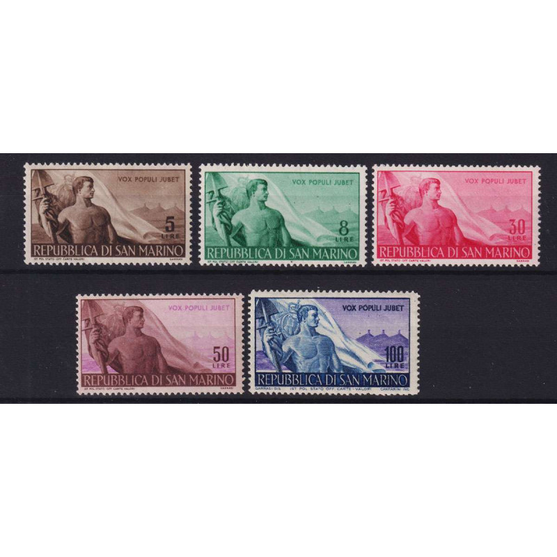 SAN MARINO 1948 LAVORO 5 V. G.I MNH**  | Filatelia Meloni