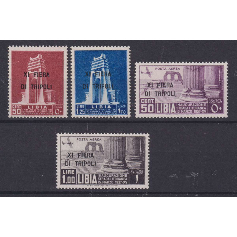 COLONIE LIBIA 1937 XI FIERA DITRIPOLI 4 V. G.I MNH**  | Filatelia M...