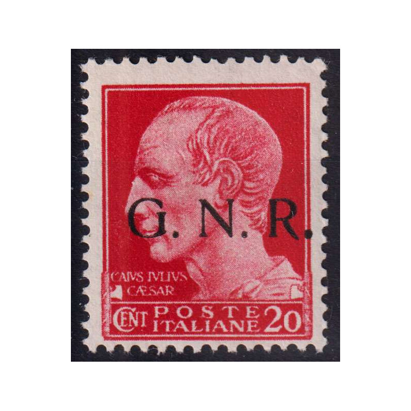 R.S.I 1944 G.N.R BRESCIA 20 C. CON VARIETA' N.473/Ipc G.I MNH** CER...