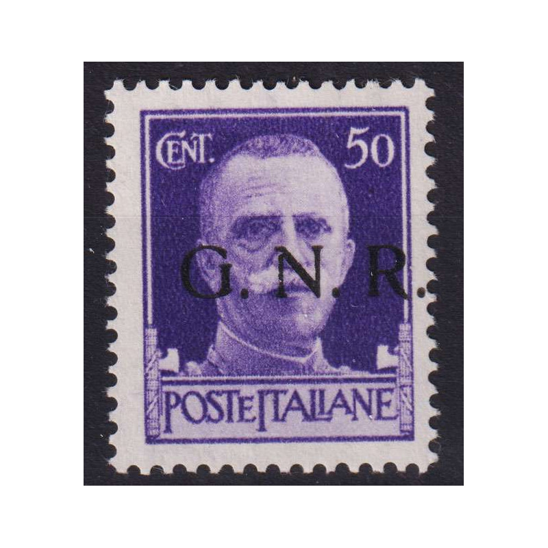 R.S.I 1944 G.N.R. BRESCIA 50 CENT. CON VARIETA' G.I MNH** CERT.  | ...