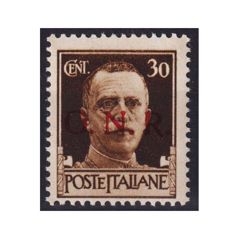 R.S.I 1944 30 CENTESIMI ERRORE DI COLORE N.475A G.I MNH** CERT.  | ...