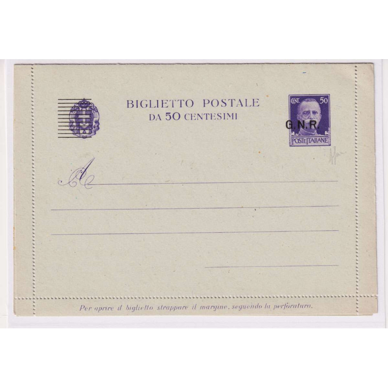 R.S.I 1944 G.N.R BRESCIA 50 C. FILAGRANO B34 CERTIFICATO  | Filatel...