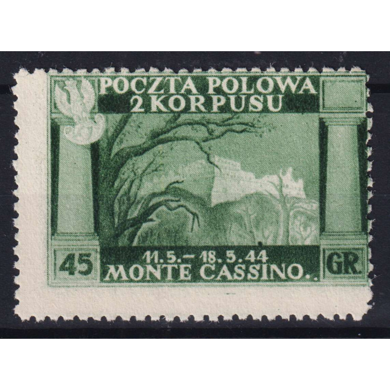 CORPO POLACCO 1946 VITTORIE POLACCHE 45 g. VERDE CHIARO N.5a S.G CE...